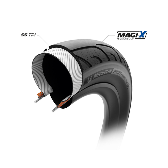 Michelin Pilot Freestyle 20''x2.10, Wire, Clincher, MAGI-X, Black