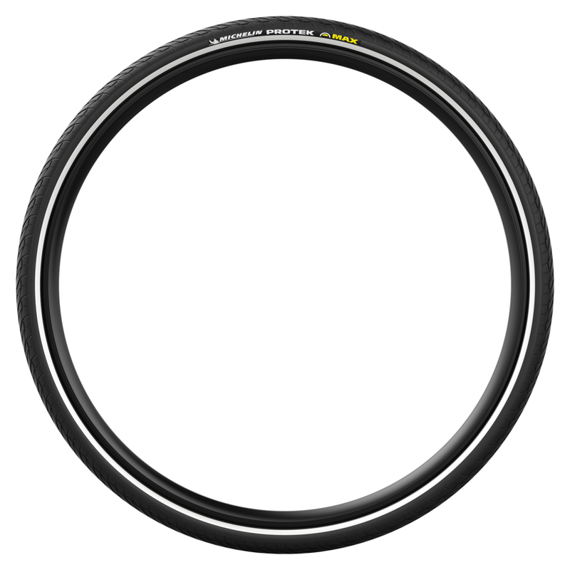 Load image into Gallery viewer, Michelin Protek Max Bicycle Tires 700c — Durable City Rubber Tread, 5mm Puncture Protection, Reflective Sidewalls, Ideal for Urban &amp; Commuter Cycles
