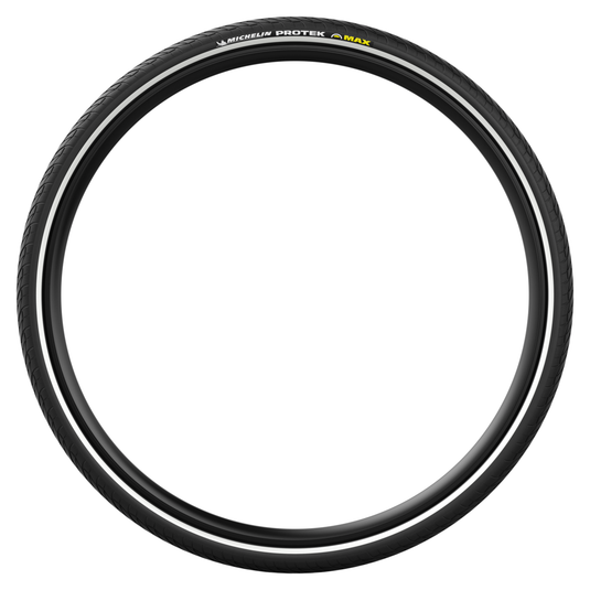 Michelin Protek Max Bicycle Tires 700c — Durable City Rubber Tread, 5mm Puncture Protection, Reflective Sidewalls, Ideal for Urban & Commuter Cycles