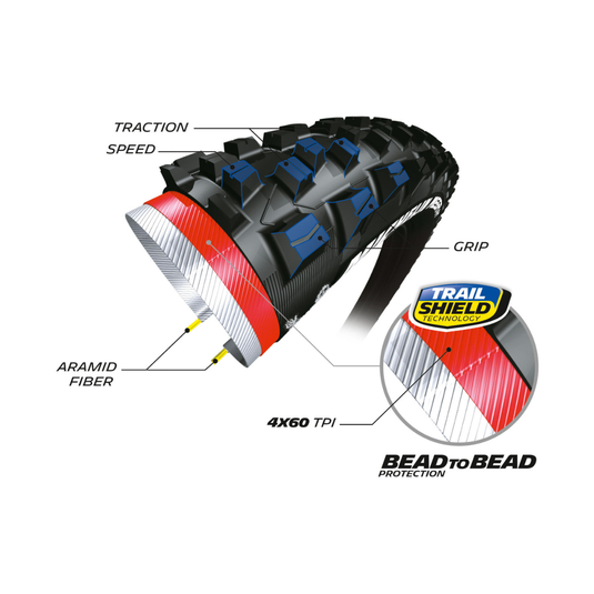 Michelin Wild AM2 Competition MTB Tire 27.5in 2.8 Black Tubeless