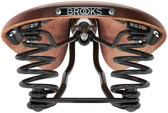 Brooks Flyer Saddle - Antique Brown 175mm Width Leather Steel Rails