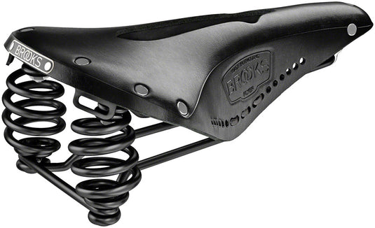 Brooks Flyer Saddle - Black 166mm Width Leather Steel Rails Unisex