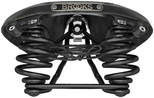 Brooks Flyer Saddle - Black 166mm Width Leather Steel Rails Unisex