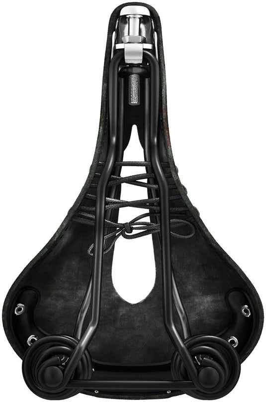Brooks Flyer Saddle - Black 166mm Width Leather Steel Rails Unisex