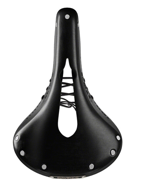 Brooks Flyer Saddle - Black 166mm Width Leather Steel Rails Unisex