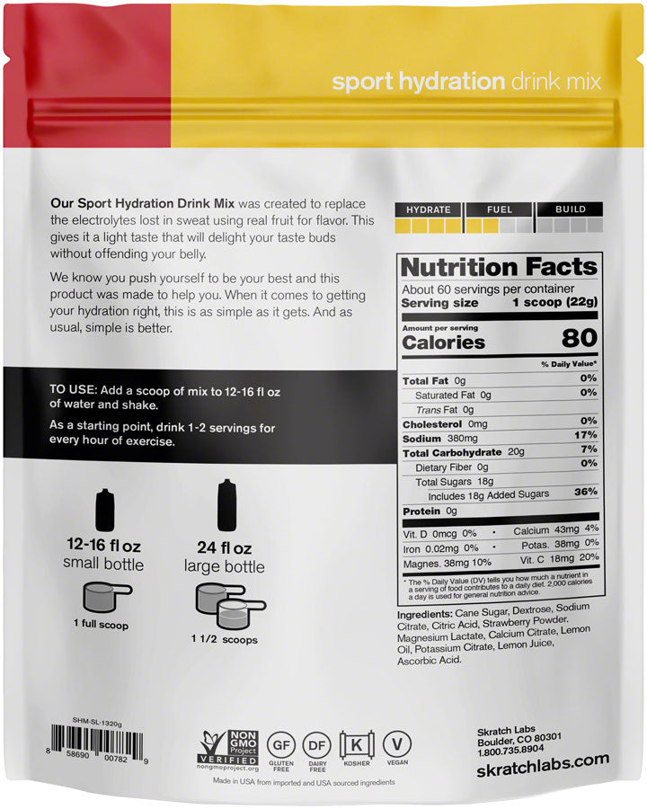 Load image into Gallery viewer, Skratch Labs Hydration Sport Drink Mix - Strawberry Lemonade, 60-Serving Resealable Pouch
