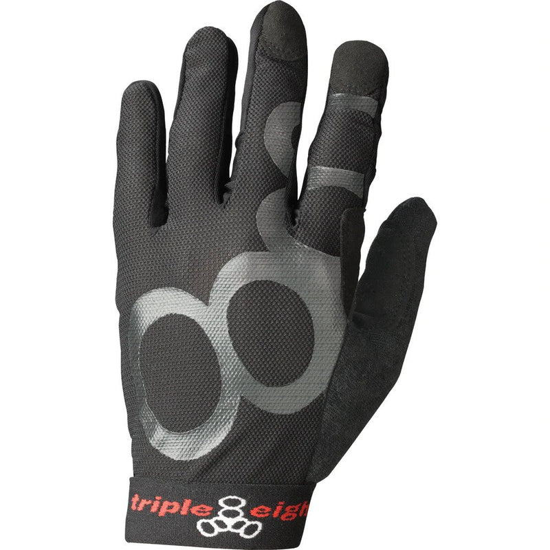 Load image into Gallery viewer, Triple Eight Exoskin Gloves Black SM Unisex Full Finger

