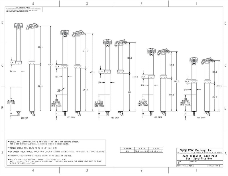 Load image into Gallery viewer, FOX Transfer Performance Dropper Seat Post 30.9 200mm Internal Routing Anodized
