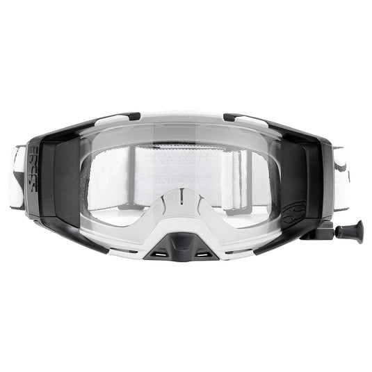 iXS Trigger Goggles with Roll Off System with Mirror and Clear lens, White