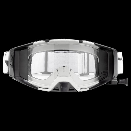 iXS Trigger Goggles with Roll Off System with Mirror and Clear lens, White