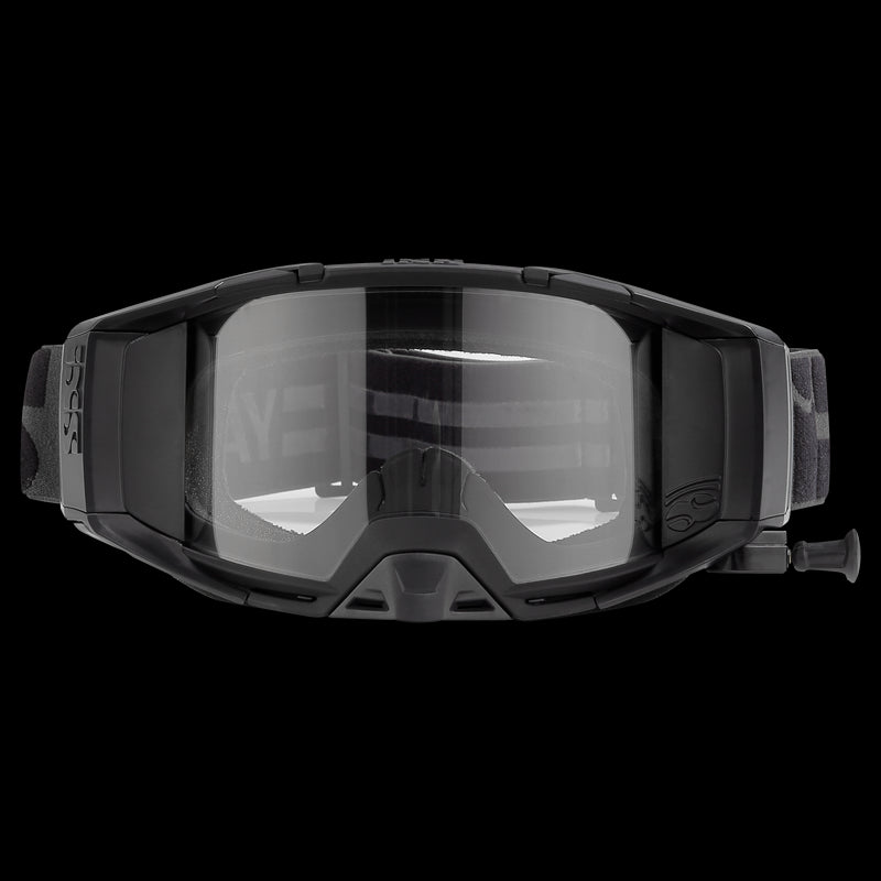 Load image into Gallery viewer, iXS Trigger Goggles with Roll Off System with Mirror and Clear lens, Black
