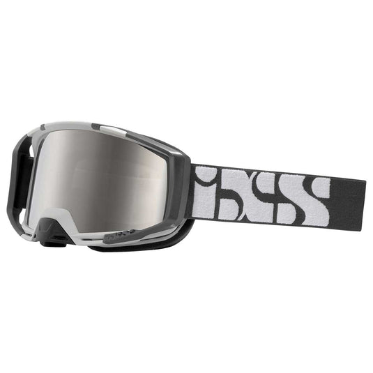 iXS Trigger Goggles with Silver Mirror and Clear lens, Low-Profile, White