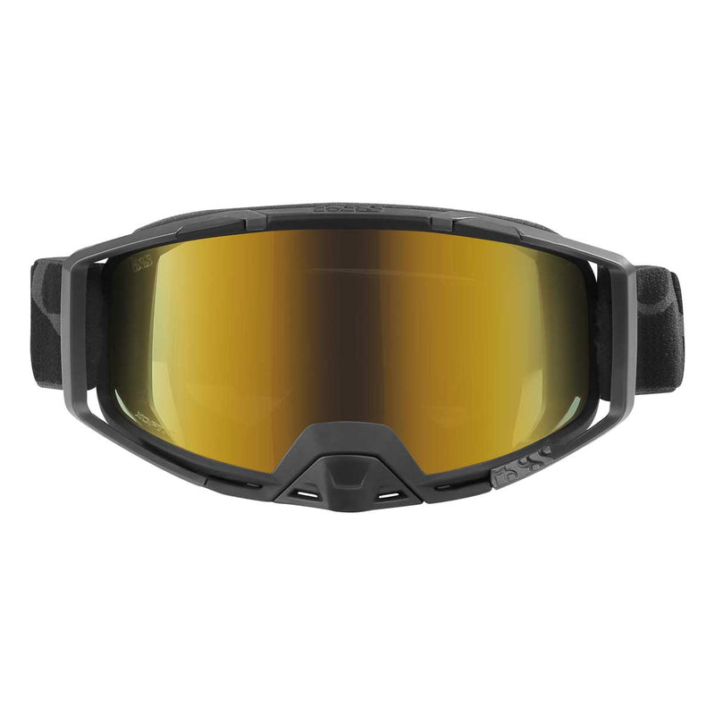 Load image into Gallery viewer, iXS Trigger Goggles with Gold Mirror and Clear lens, Standard Size, Black
