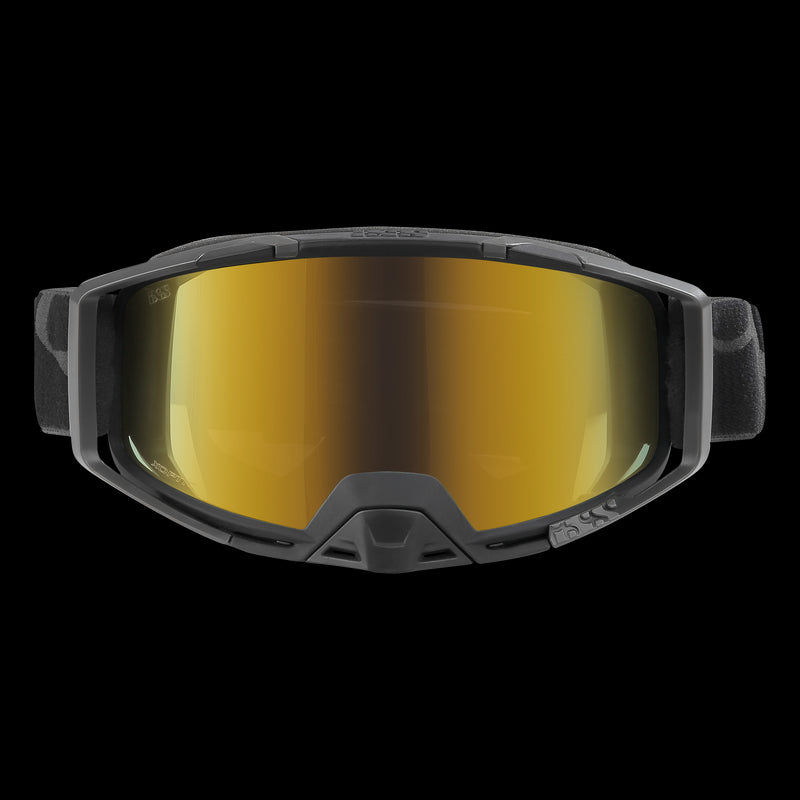 Load image into Gallery viewer, iXS Trigger Goggles with Gold Mirror and Clear lens, Standard Size, Black
