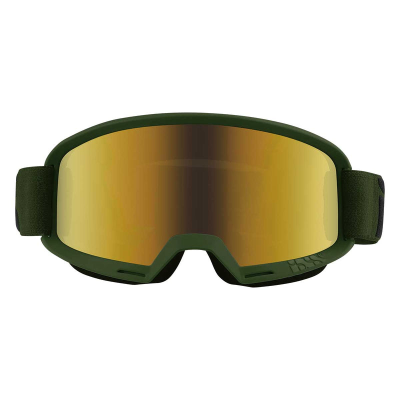 Load image into Gallery viewer, iXS Hack Goggles with Gold Mirror and Clear lens, Standard Size, Olive Green
