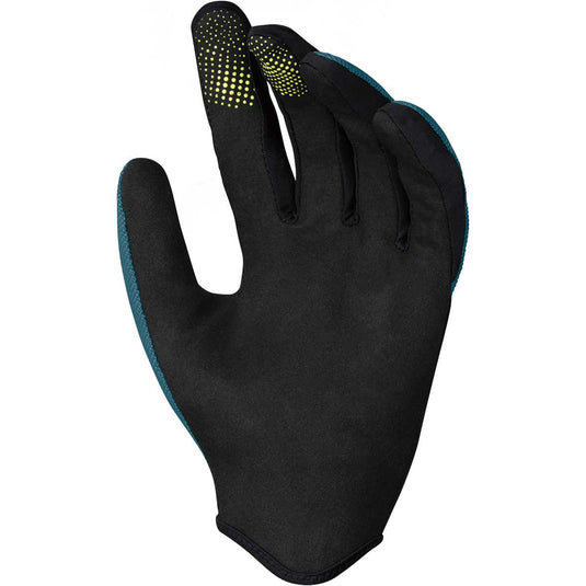 iXS Carve Mens Mountain Bike Full Finger Gloves, Ocean, Slip On, Small