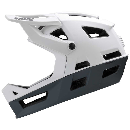 Mountain Bike Helmet iXS Trigger FF Enduro Mountain Bike Full Face , White, SM(54-58cm)
