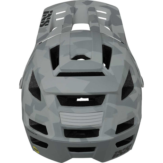 iXS Trigger FF MIPS Enduro Mountain Bike Full Face Helmet Grey Camo, XS(49-54cm)