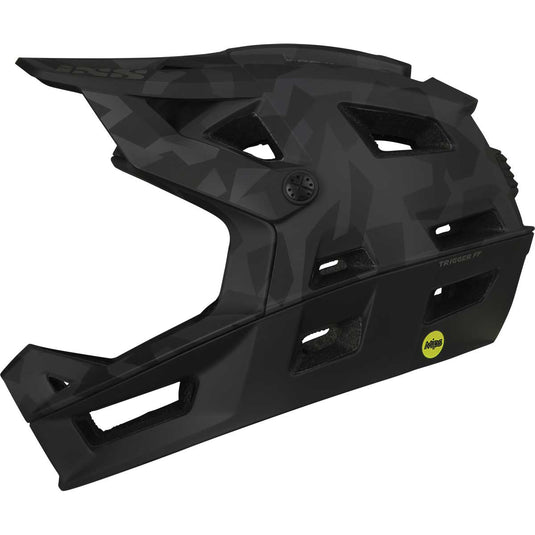 iXS Trigger FF MIPS Enduro Mountain Bike Full Face Helmet Black Camo SM(54-58cm)