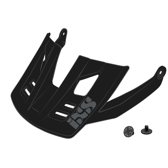 iXS Replacement Visor for Trigger Full Face Helmet, Black, Includes Hardware, SM