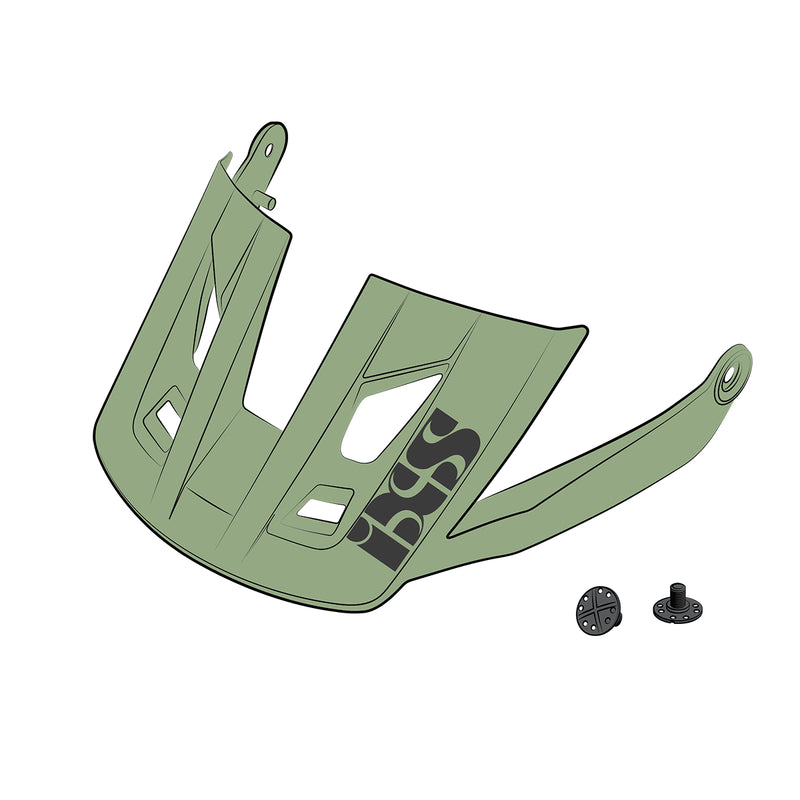 Load image into Gallery viewer, iXS Replacement Visor for Trigger All Mountain Helmet Reseda Include Hardware SM
