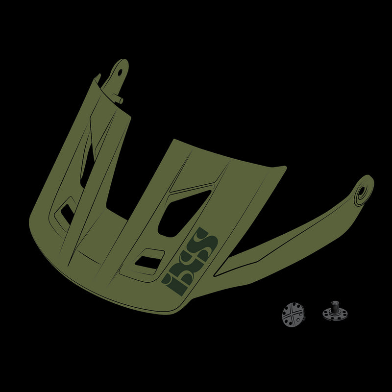 Load image into Gallery viewer, iXS Replacement Visor for Trigger All Mountain Helmet Olive Includes Hardware SM
