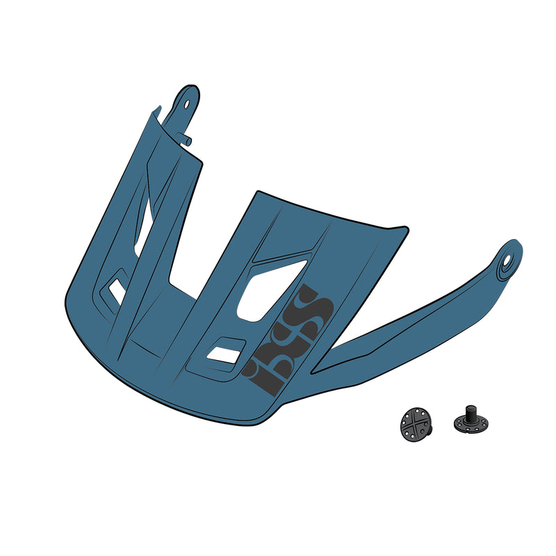Load image into Gallery viewer, iXS Replacement Visor for Trigger All Mountain Helmet Ocean Includes Hardware SM

