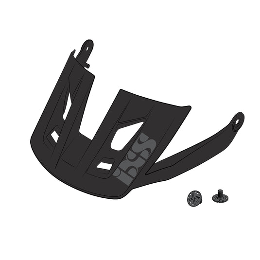 iXS Replacement Visor for Trigger All Mountain Helmet Black Includes Hardware ML