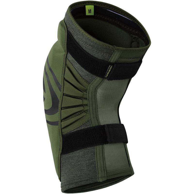 Load image into Gallery viewer, iXS Carve EVO+ Knee Guard Olive XS | AeroMeshTM- Light, Moisture Wicking
