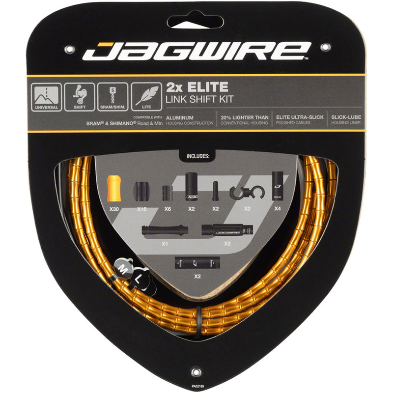 Load image into Gallery viewer, Jagwire-2x-Elite-Link-Shift-Cable-Kit-Derailleur-Cable-Housing-Set_CA4661
