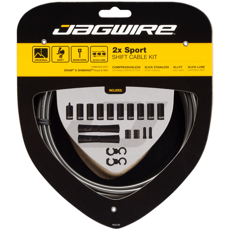 Load image into Gallery viewer, Jagwire-2x-Sport-Shift-Cable-Kit-Derailleur-Cable-Housing-Set_CA4677
