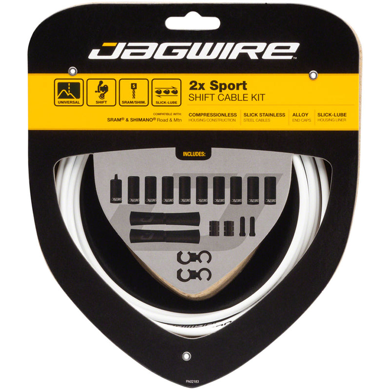 Load image into Gallery viewer, Jagwire-2x-Sport-Shift-Cable-Kit-Derailleur-Cable-Housing-Set_CA4678

