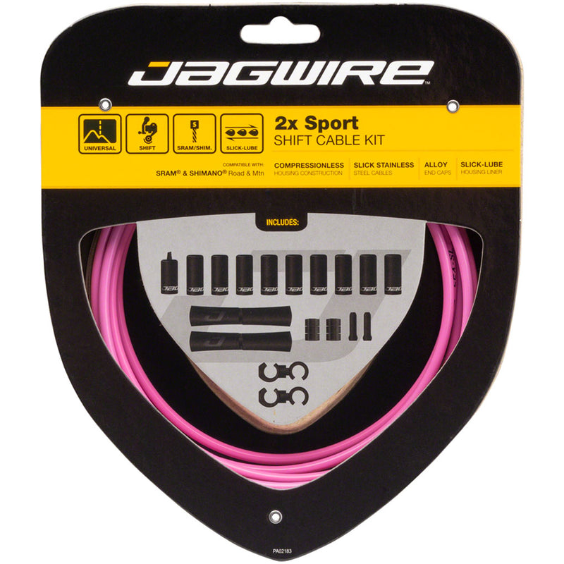 Load image into Gallery viewer, Jagwire-2x-Sport-Shift-Cable-Kit-Derailleur-Cable-Housing-Set_CA4681
