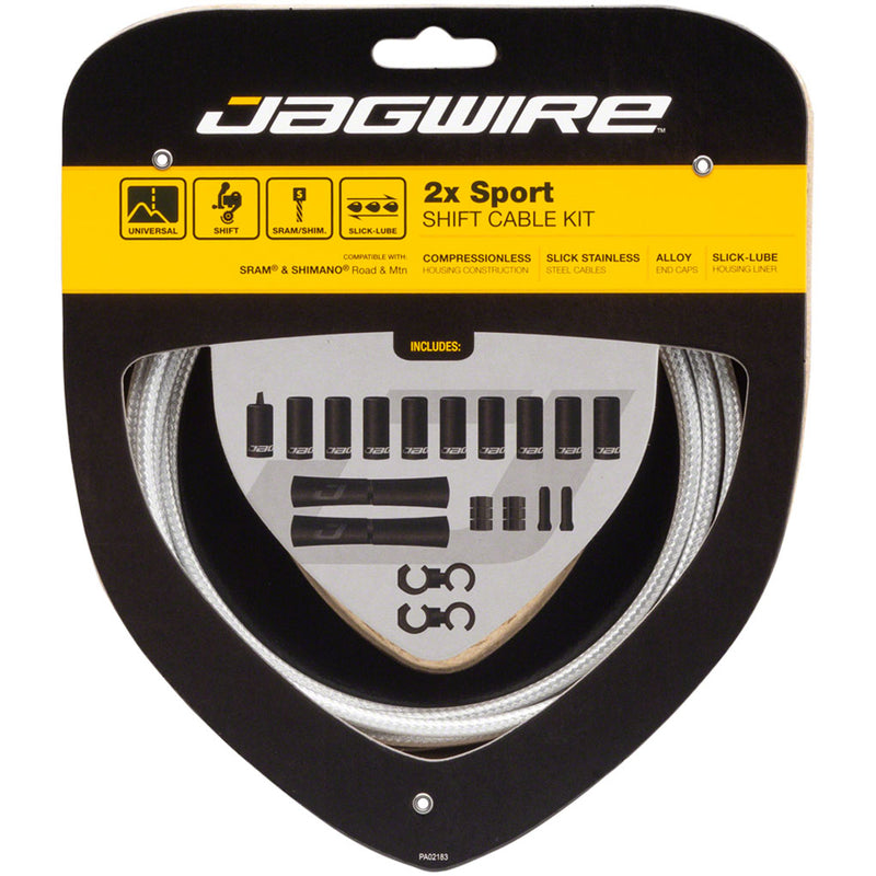 Load image into Gallery viewer, Jagwire-2x-Sport-Shift-Cable-Kit-Derailleur-Cable-Housing-Set_CA4683
