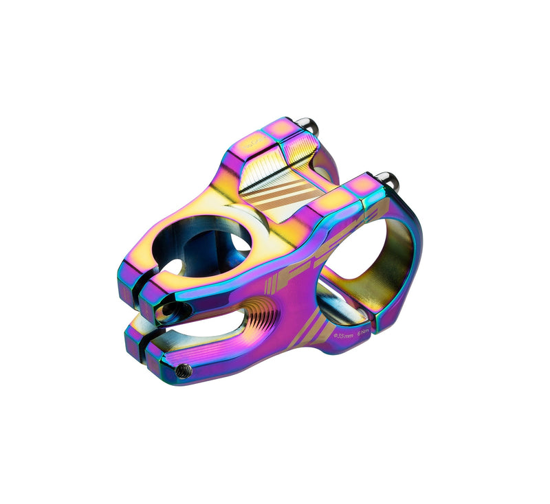 Load image into Gallery viewer, Full Speed Ahead Team Stem 32mm Clamp 35mm +/-6 Deg 1 1/8 in Oil Slick Aluminum
