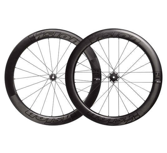 Vision Metron 60 SL TL Disc Wheelset - 700, 12 x 100mm/12 x 142mm, Center-Lock, HG 11/12, Carbon, Black