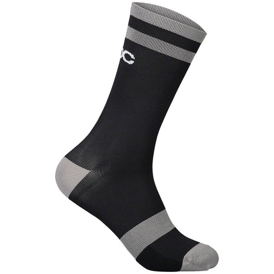 POC Lure MTB Socks - Black/Gray, Medium