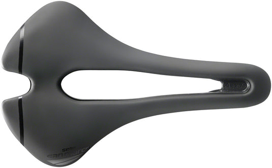 Selle San Marco Aspide Short Open-Fit Saddle - Black 155mm Width Steel Rails