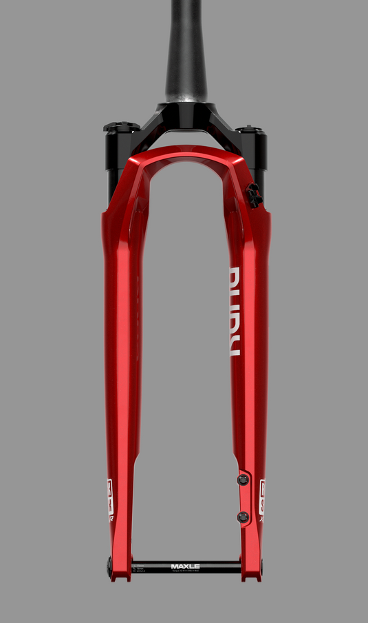 RockShox Rudy Ultimate Race Day 2 Fork - 700c, 12x100mm, 30mm Travel, Electric Red, 45mm Offset, Tapered SoloAir (Includes Fender, Star Nut, Maxle Stealth) A2