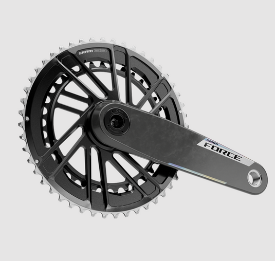 SRAM Force 2x E1 Crankset Speed: 12, Spindle: 28.99mm, BCD: Direct Mount SRAM 8 Bolt, 50/37, DUB, 170mm, Black, Road