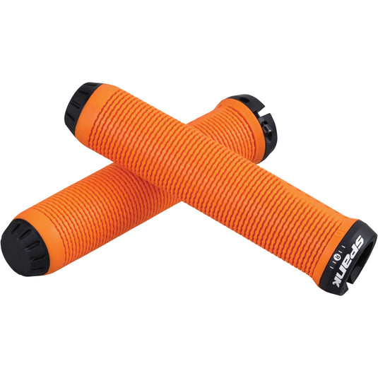 Spank SPIKE Grip 30 Orange | Bar-Ends Are Impact Resistant
