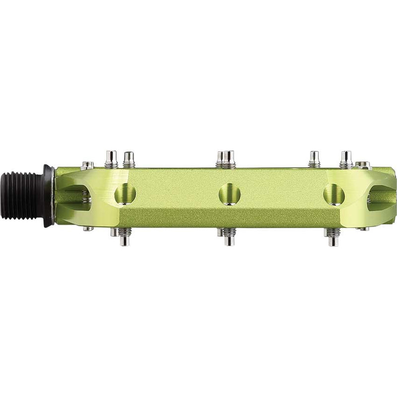 Load image into Gallery viewer, Spank Spoon 90 Platform Pedals 9/16&quot; Concave Alloy Body Replaceable Pins Green
