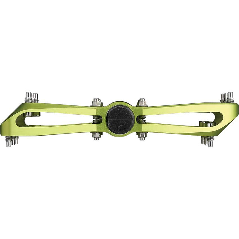 Load image into Gallery viewer, Spank Spoon 100 Platform Pedals 9/16&quot; Concave Alloy Body Replaceable Pins Green
