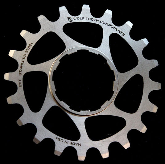 Wolf Tooth Single Speed Stainless Steel Cog - 19t, Compatible with 3/32" Chains