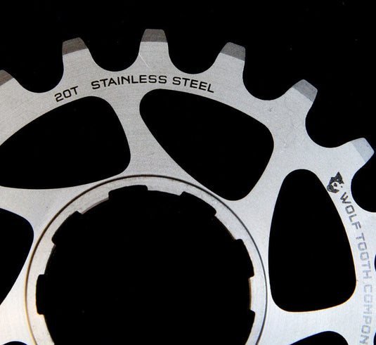 Wolf Tooth Single Speed Stainless Steel Cog - 19t, Compatible with 3/32" Chains