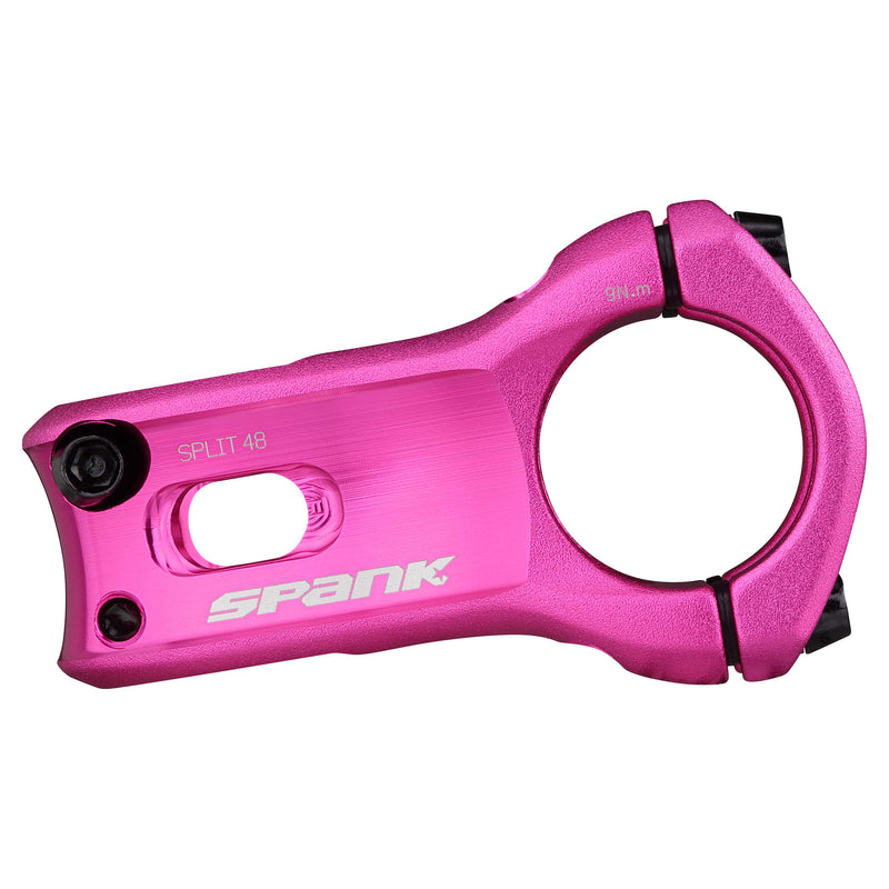 Load image into Gallery viewer, SPANK SPLIT Stem 48mm Pink Aluminum | Ultra-Short Stack Height And True 0-Deg
