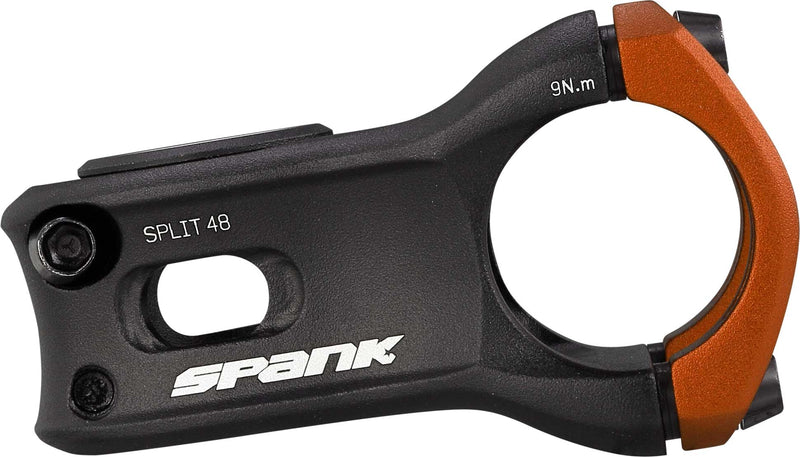 Load image into Gallery viewer, SPANK SPLIT Stem 48mm Orange Aluminum | Highly Weight-Optimized Single Crown
