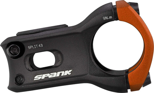 SPANK SPLIT Stem 43mm Orange Aluminum | Ultra-Short Stack Height And True 0-Deg