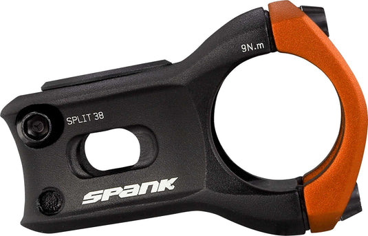 SPANK SPLIT Stem 38mm Orange Aluminum | Ultra-Short Stack Height And True 0-Deg