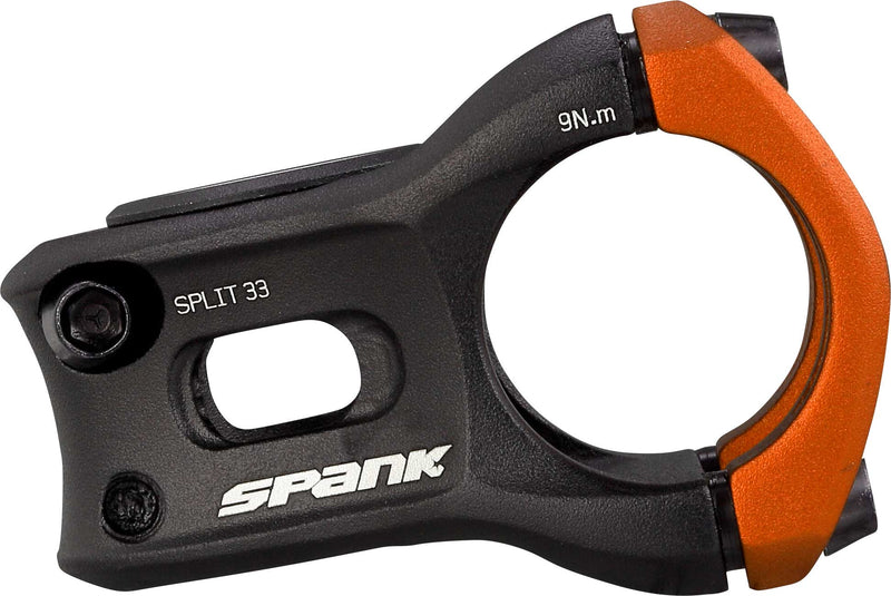 Load image into Gallery viewer, SPANK SPLIT Stem 33mm Orange Aluminum | Highly Weight-Optimized Single Crown
